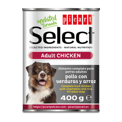 Pollo, verduras y arroz Picart Select Comida Húmeda para Perros | Lata 400 g PICART SELECT Mascotas-Ávila