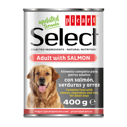 Salmón, verduras y arroz Picart Select Comida Húmeda para Perros | Lata 400 g PICART SELECT Mascotas-Ávila