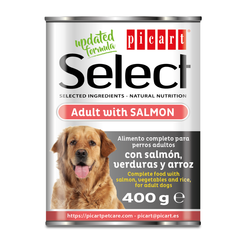 Salmón, verduras y arroz Picart Select Comida Húmeda para Perros | Lata 400 g PICART SELECT Mascotas-Ávila