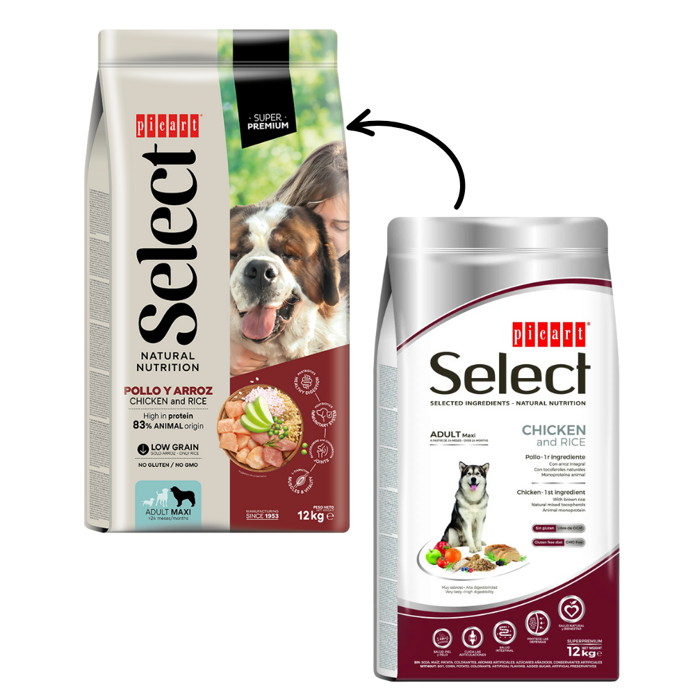 Picart Select Dog Adult Maxi Chicken y Rice 12 kg PICART SELECT Mascotas-Ávila