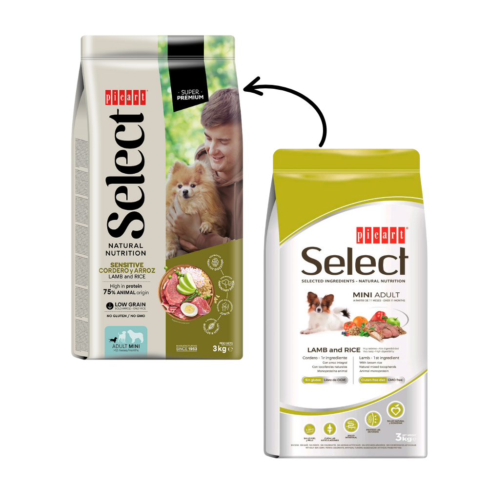 Picart Select Dog Adult Mini Sensitive Lamb y Rice PICART SELECT Mascotas-Ávila