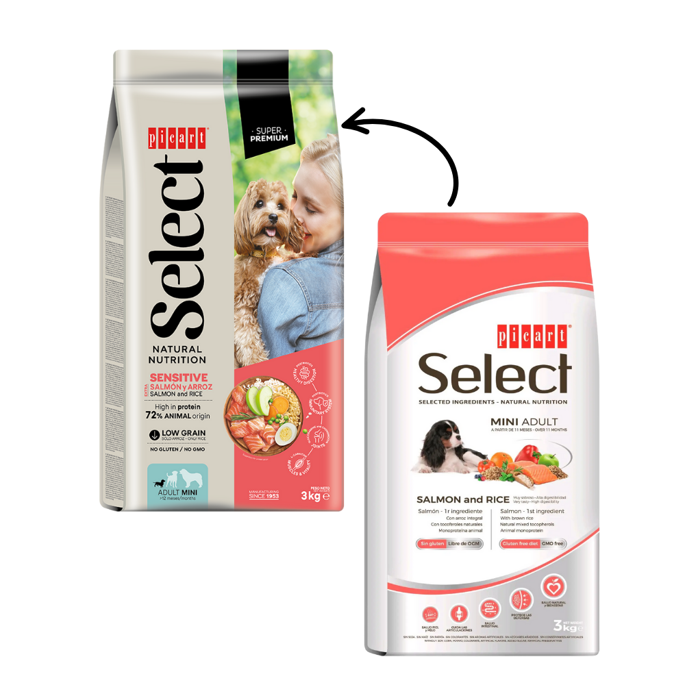 Picart Select Dog Adult Mini Salmón y Rice 8 kg PICART SELECT Mascotas-Ávila
