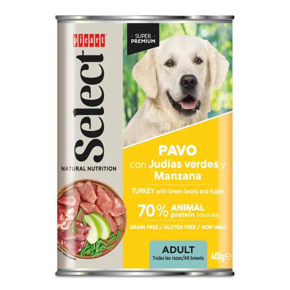 Picart Select Light Pavo con Judías Verdes Lata Comida Húmeda para Perros PICART SELECT Mascotas-Ávila