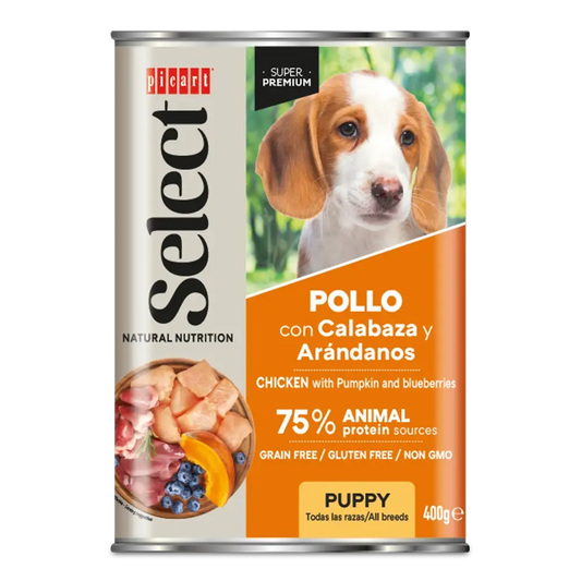 Picart Select Puppy Junior Pollo con Calabaza Lata Comida Húmeda para Cachorros PICART SELECT Mascotas-Ávila