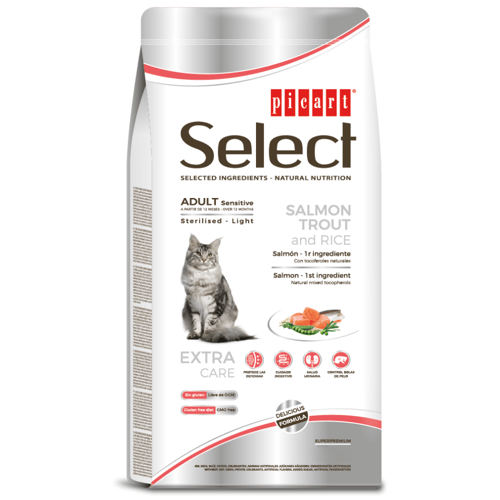 Picart Select Sterilized Light Sensitive Salmón Pienso para Gatos PICART SELECT Mascotas-Ávila