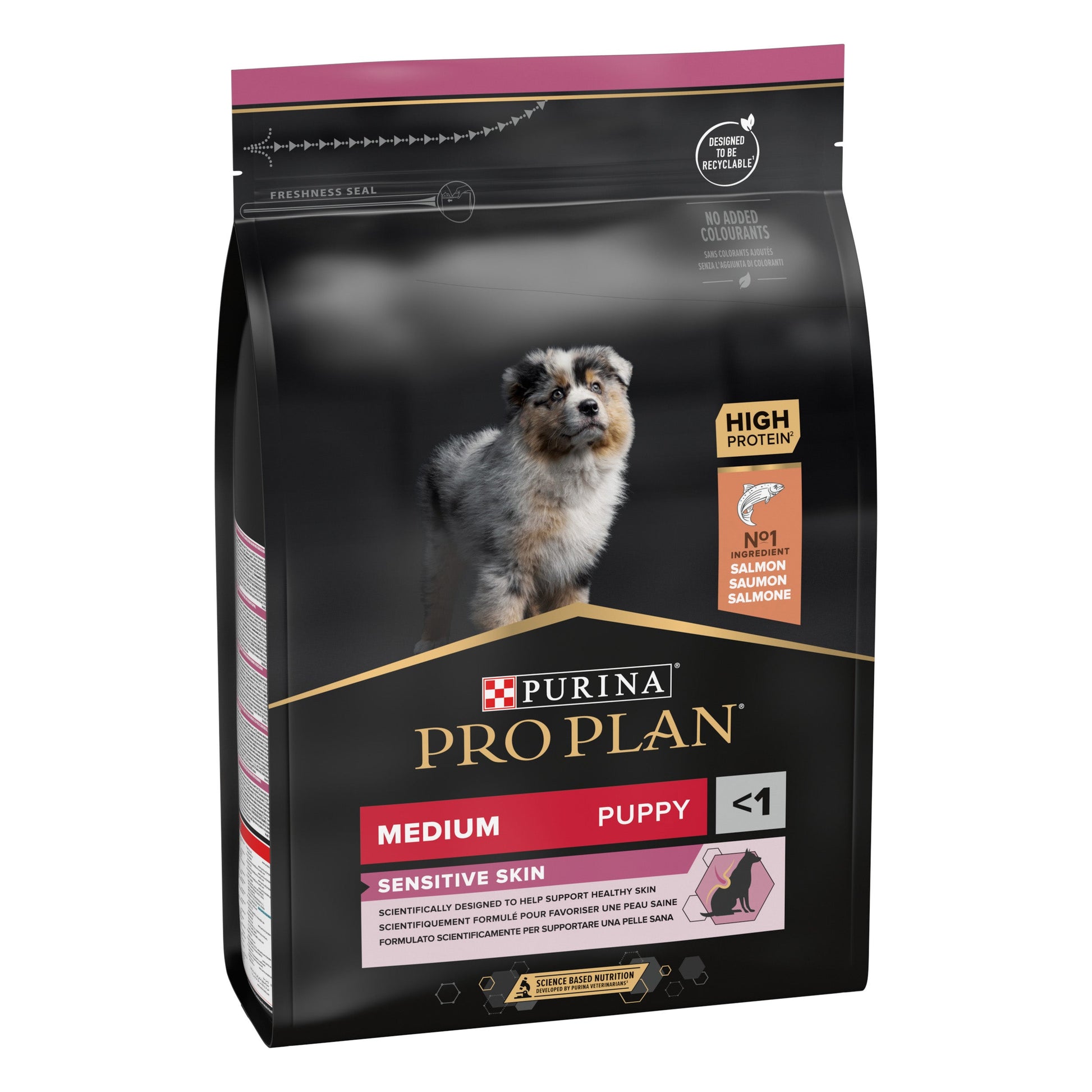 Pro Plan Dog Medium Puppy Sensitive Skin Salmón Pienso para Perros PRO PLAN Mascotas-Ávila