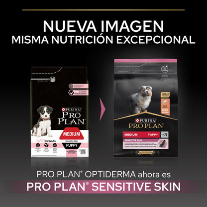 Pro Plan Dog Medium Puppy Sensitive Skin Salmón Pienso para Perros PRO PLAN Mascotas-Ávila