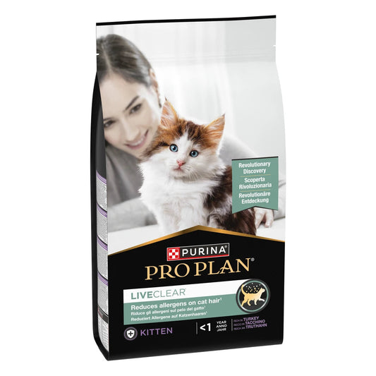 Pro Plan LiveClear Kitten Pavo Pienso para Gatitos Reduce Alérgenos sobre el Pelo del Gato PRO PLAN Mascotas-Ávila