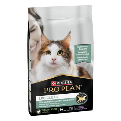 Pro Plan LiveClear Sterilised Adult Pavo Pienso Reduce Alérgenos sobre el Pelo del Gato PRO PLAN Mascotas-Ávila