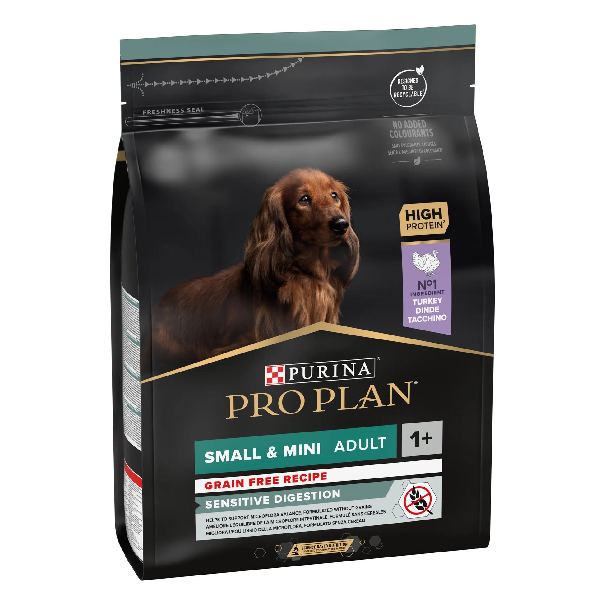 Pro Plan Small & Mini Adult Digest Grain Free Pavo Pienso para Perros PURINA Mascotas-Ávila