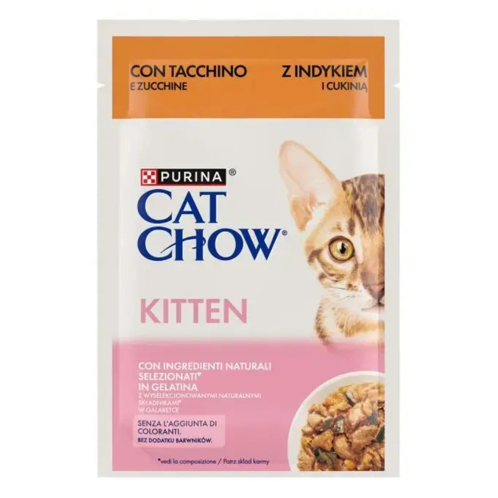Purina Cat Chow Kitten Pavo y Calabacín Sobre Comida Húmeda para Gatos 85g PURINA CAT CHOW Mascotas-Ávila
