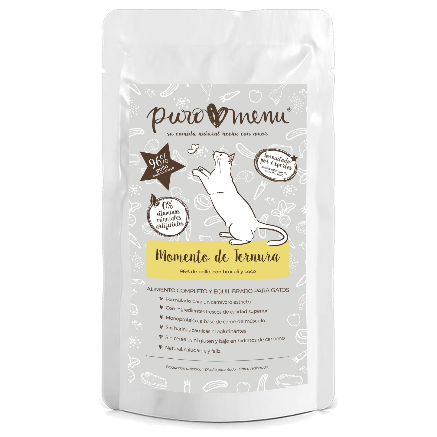 Puro Menú BIO Momento de Ternura Comida Húmeda de Pollo para Gatos PURO MENÚ Mascotas-Ávila