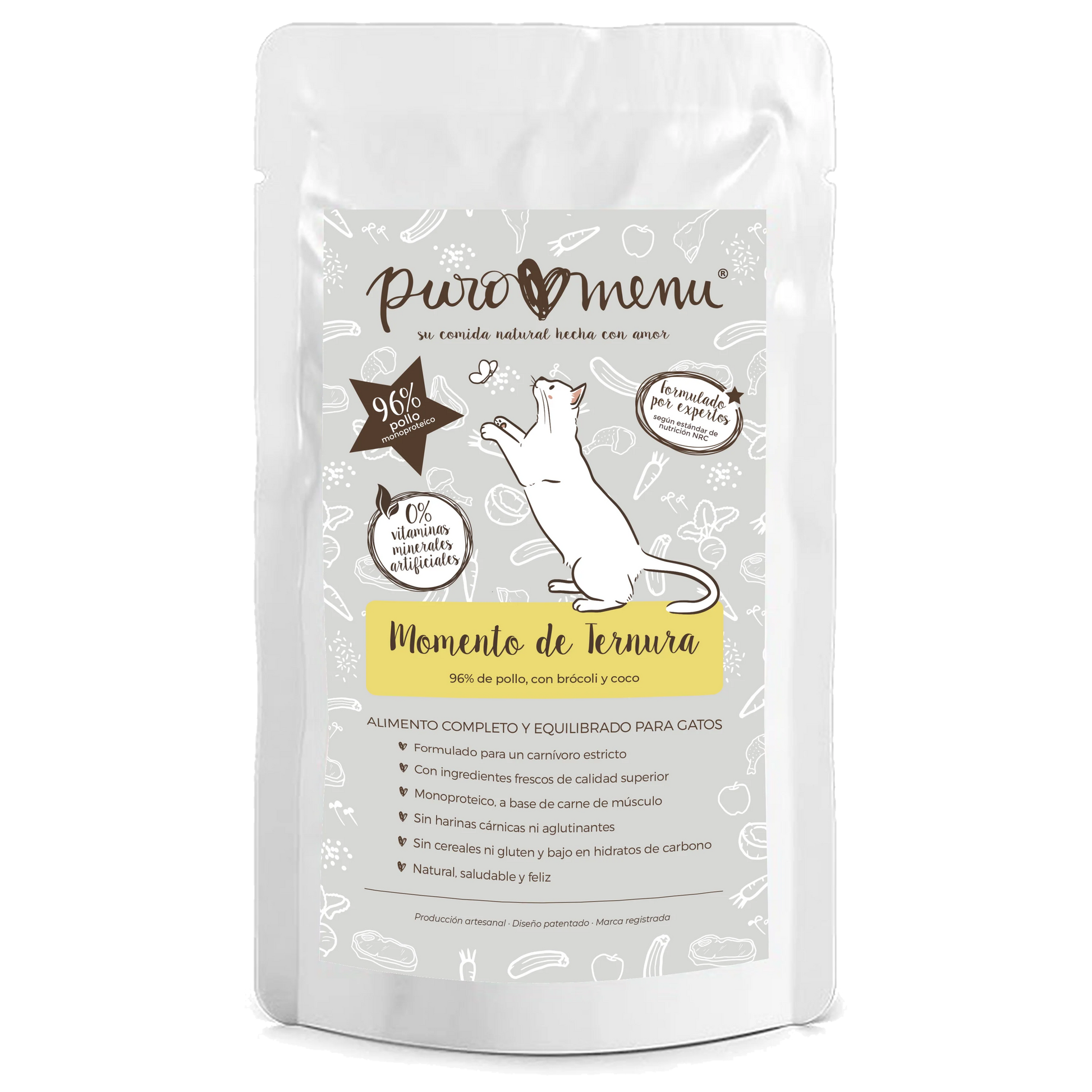 Puro Menú BIO Momento de Ternura Comida Húmeda de Pollo para Gatos PURO MENÚ Mascotas-Ávila