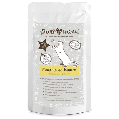 Puro Menú BIO Momento de Ternura Comida Húmeda de Pollo para Gatos PURO MENÚ Mascotas-Ávila