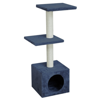 Azul Petróleo Rascador Amelie Tres Alturas para Gatos 30x30x89cm Nayeco NAYECO Mascotas-Ávila