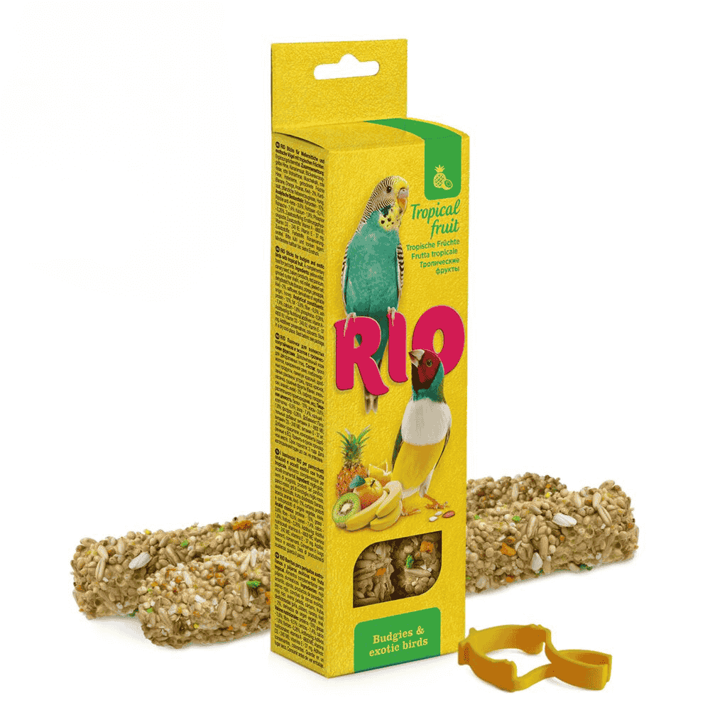 Rio Barritas con Fruta Tropical Periquitos y Aves Exóticas 2x40 g RIO Mascotas-Ávila