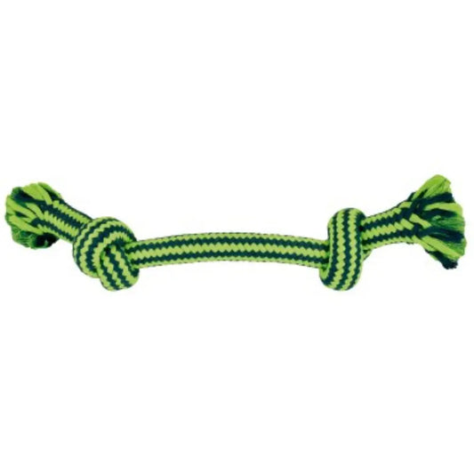 Ristra Cuerda Dental Bicolor 30 cm-105 g Verde NAYECO Mascotas-Ávila