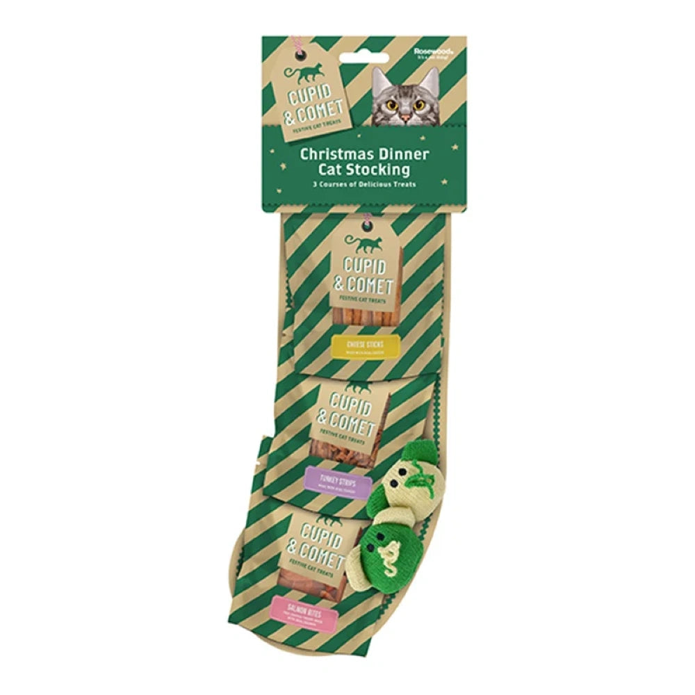 Rosewood Christmas Dinner Stocking Snack de Navidad para Gatos ROSEWOOD Mascotas-Ávila