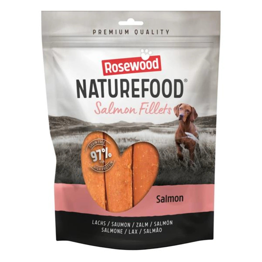 Rosewood Salmon Fillet Strips Snack Blando para Perros Grandes 400g ROSEWOOD Mascotas-Ávila