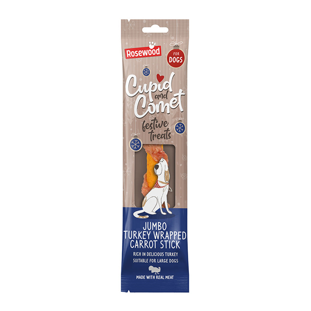 Rosewood Snack Dog Navidad Zanahoria Twist con Pavo Jumbo 70gr ROSEWOOD Mascotas-Ávila