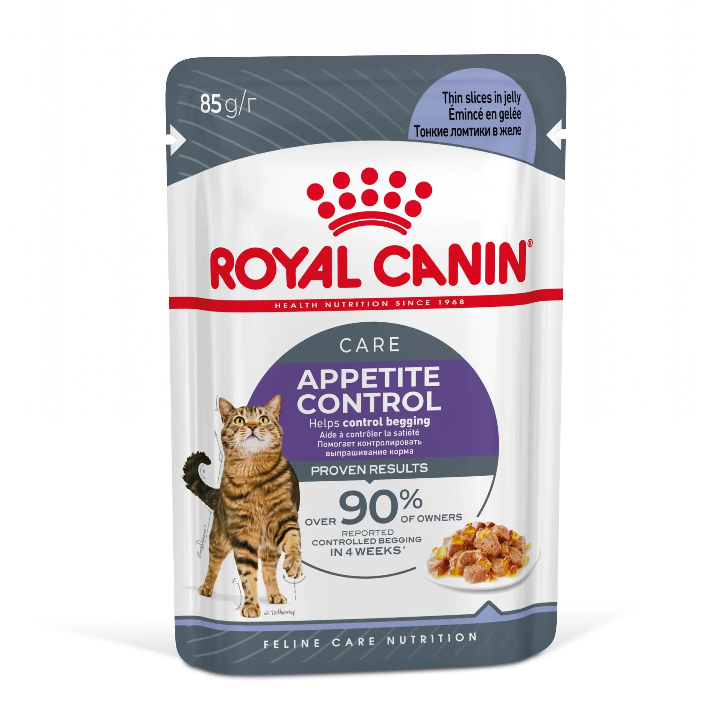 Royal Canin Appetite Control Finas Láminas en Gelatina 85 g Húmedo para Gatos ROYAL CANIN Mascotas-Ávila