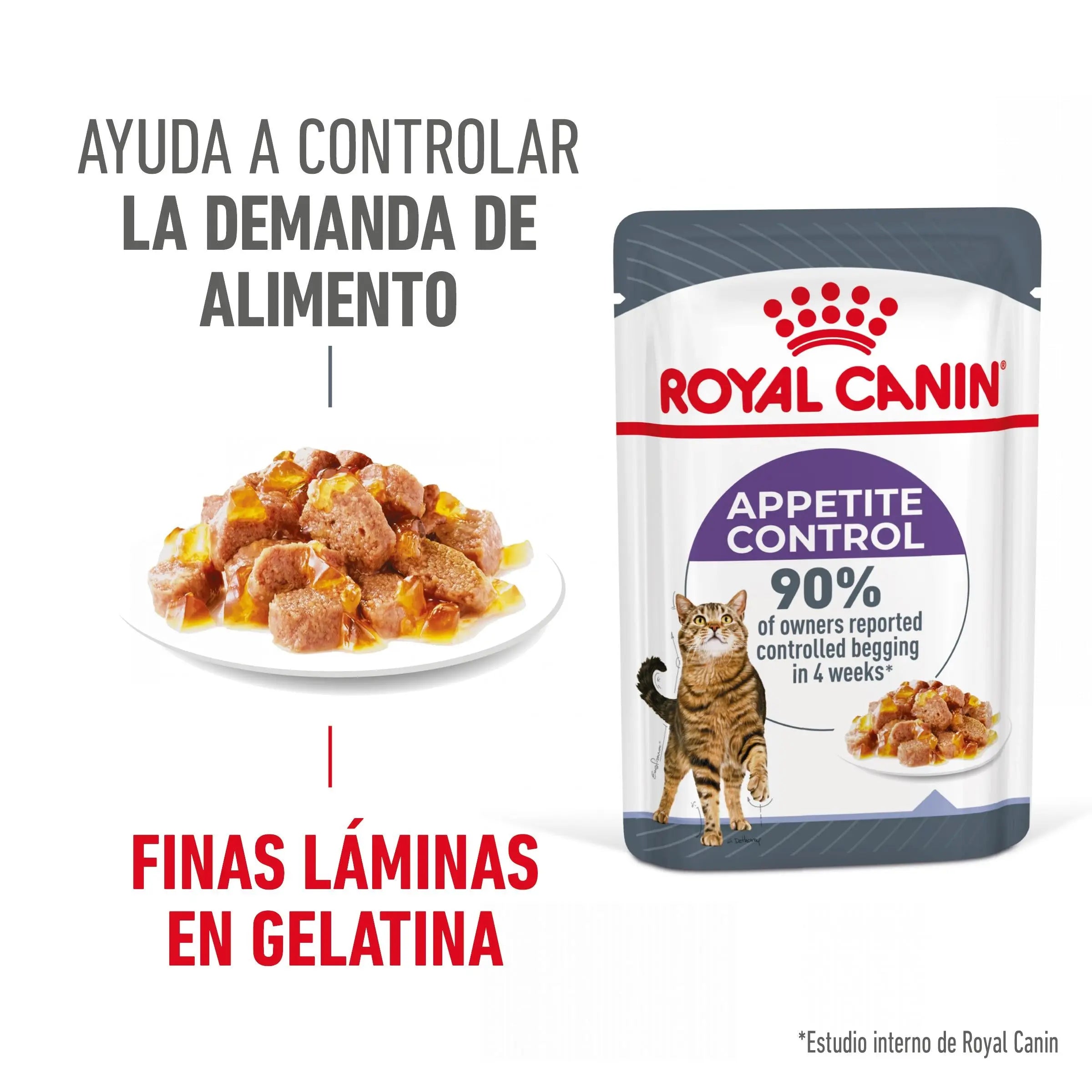 Royal Canin Appetite Control Finas Láminas en Gelatina 85 g Húmedo para Gatos ROYAL CANIN Mascotas-Ávila