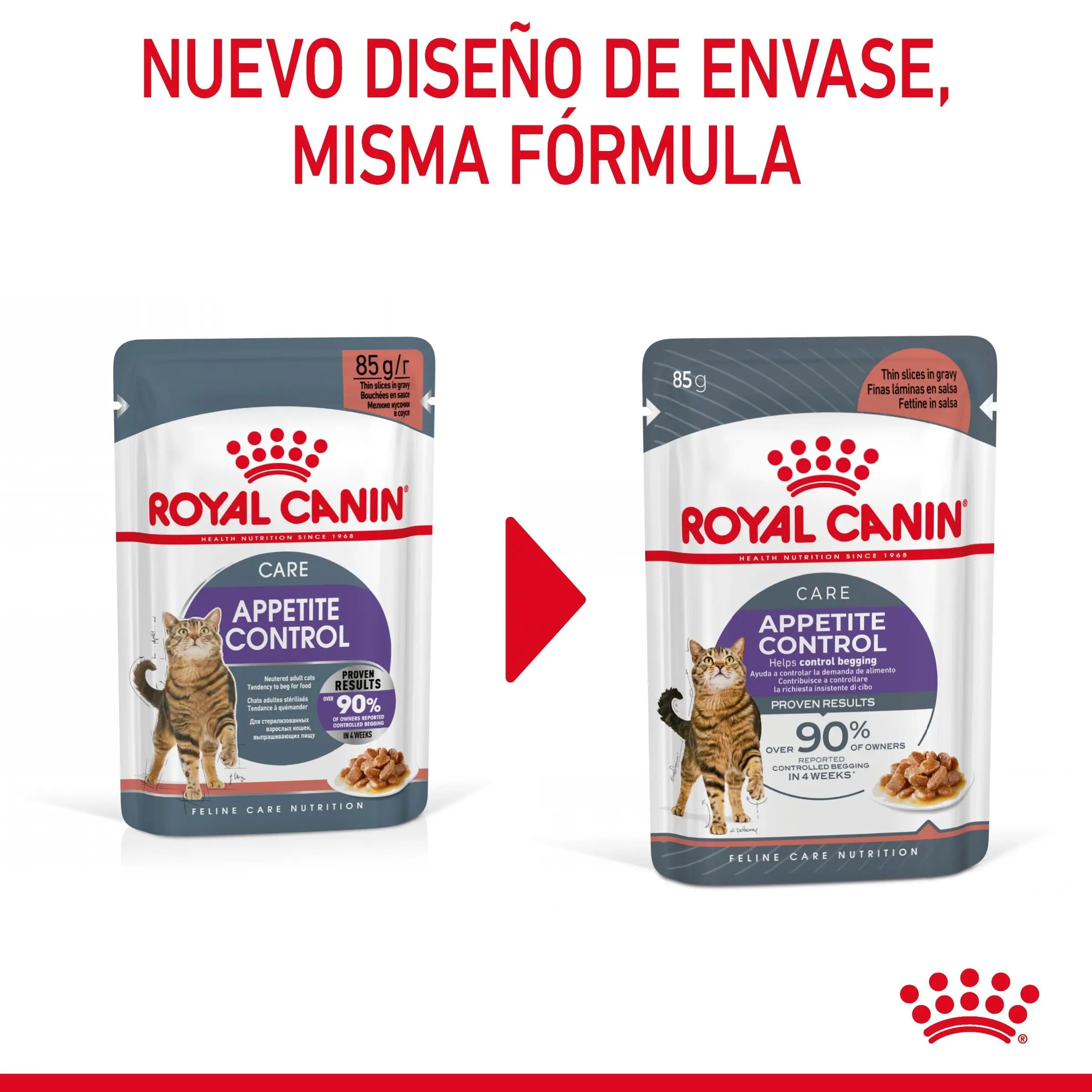 Royal Canin Appetite Control Finas Láminas en Salsa 85 g Comida Húmeda para Gatos ROYAL CANIN Mascotas-Ávila