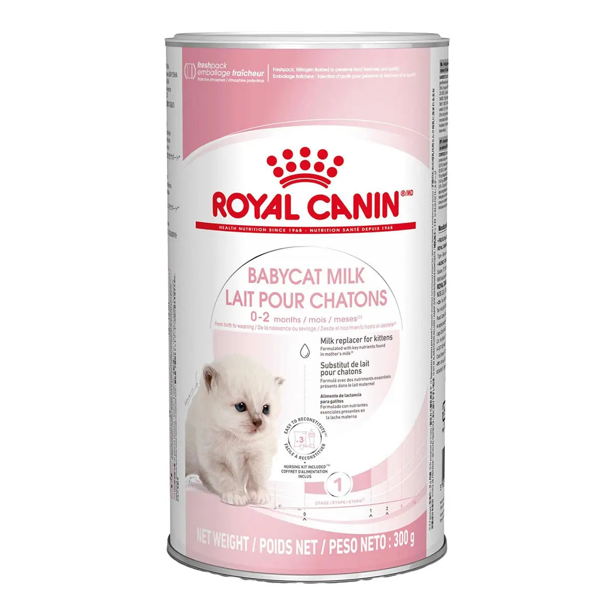 Royal Canin Babycat Milk 300 g Kit Leche en Polvo para Gatitos ROYAL CANIN Mascotas-Ávila