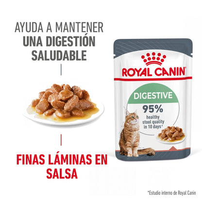 Royal Canin Digestive Care Finas Láminas en Salsa 85 g Húmedo para Gatos ROYAL CANIN Mascotas-Ávila