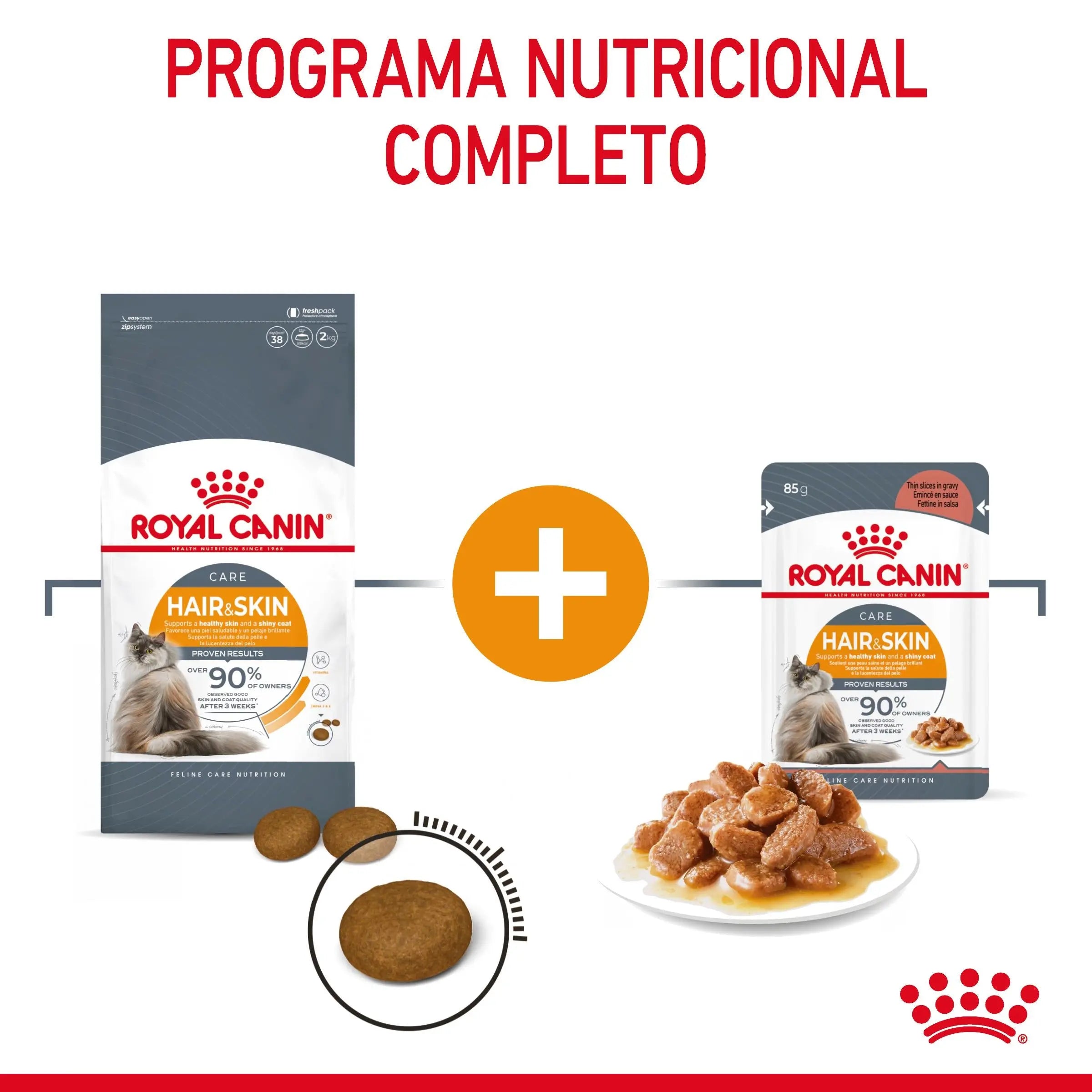 Royal Canin Hair & Skin Care Finas Láminas en Salsa 85 g Húmedo para Gatos ROYAL CANIN Mascotas-Ávila