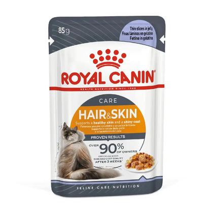 Royal Canin Hair & Skin Finas Láminas en Gelatina 85 g Comida Húmeda para Gatos ROYAL CANIN Mascotas-Ávila