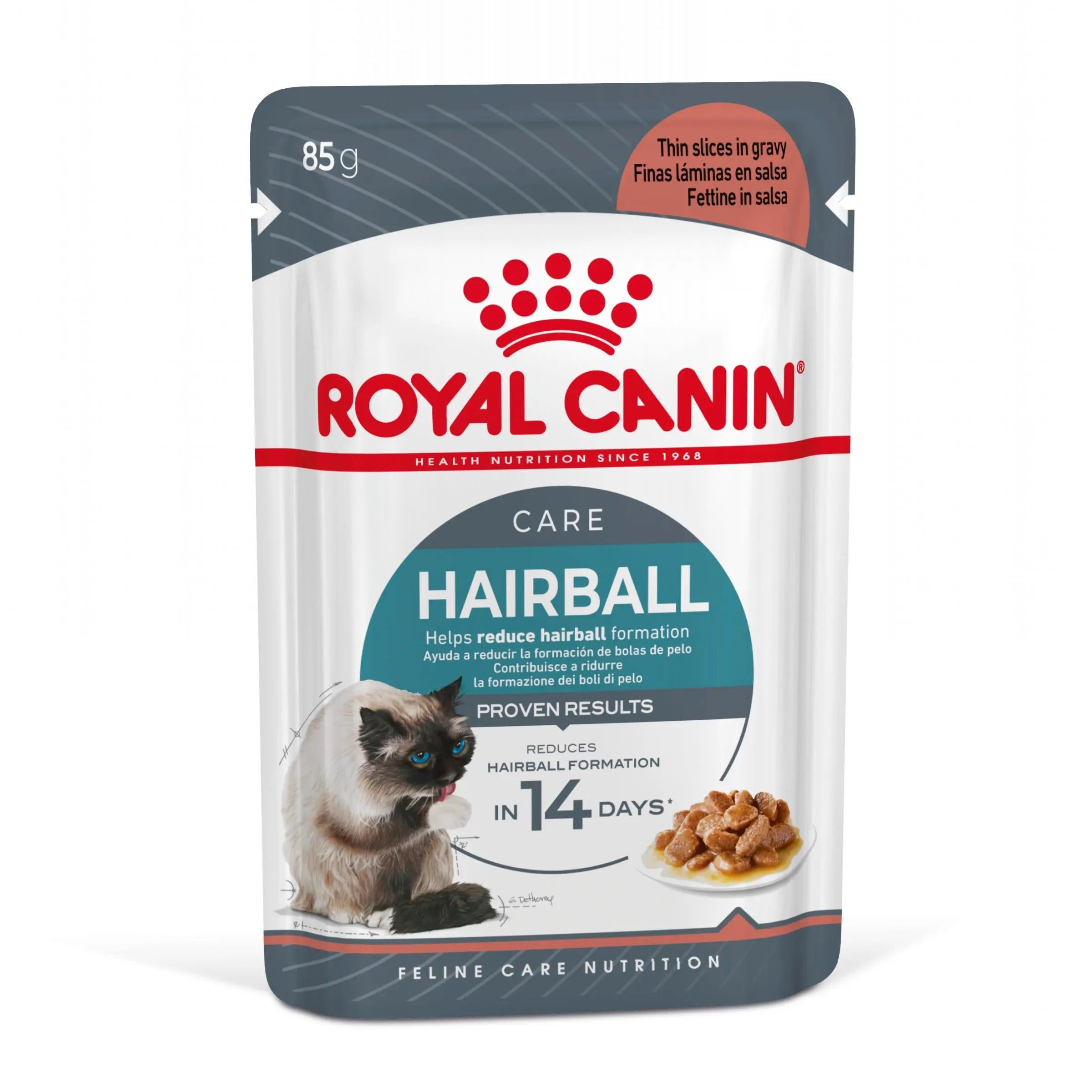 Royal Canin Hairball Care Finas Láminas en Salsa 85 g Húmedo para Gatos ROYAL CANIN Mascotas-Ávila