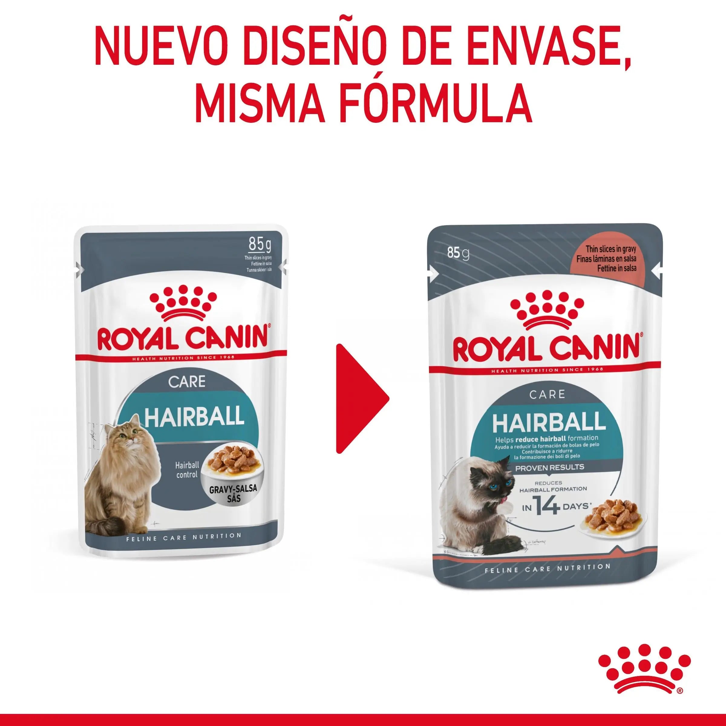 Royal Canin Hairball Care Finas Láminas en Salsa 85 g Húmedo para Gatos ROYAL CANIN Mascotas-Ávila
