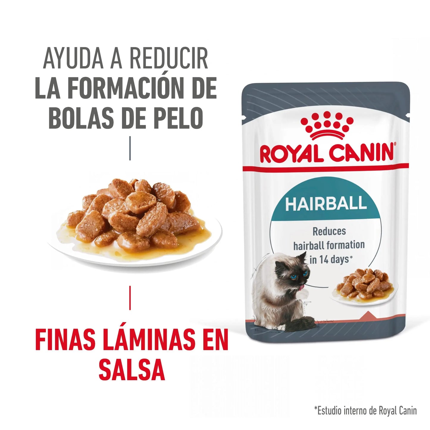 Royal Canin Hairball Care Finas Láminas en Salsa 85 g Húmedo para Gatos ROYAL CANIN Mascotas-Ávila