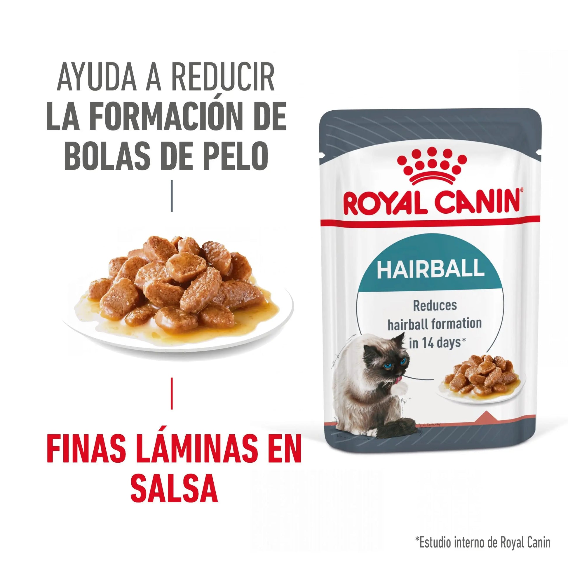 Royal Canin Hairball Care Finas Láminas en Salsa 85 g Húmedo para Gatos ROYAL CANIN Mascotas-Ávila