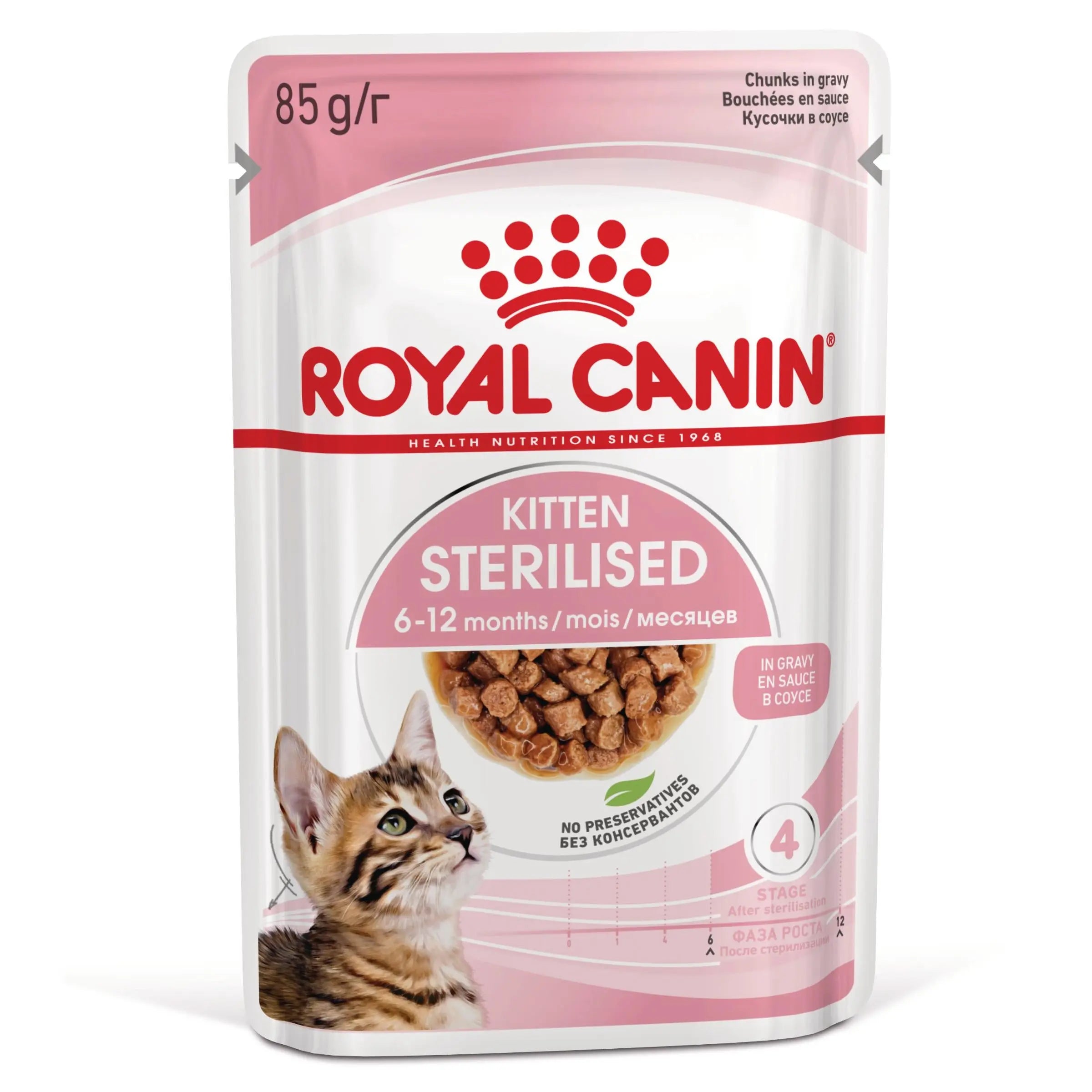 Royal Canin Kitten Sterilized en Salsa 85 g Comida Húmeda para Gatitos ROYAL CANIN Mascotas-Ávila