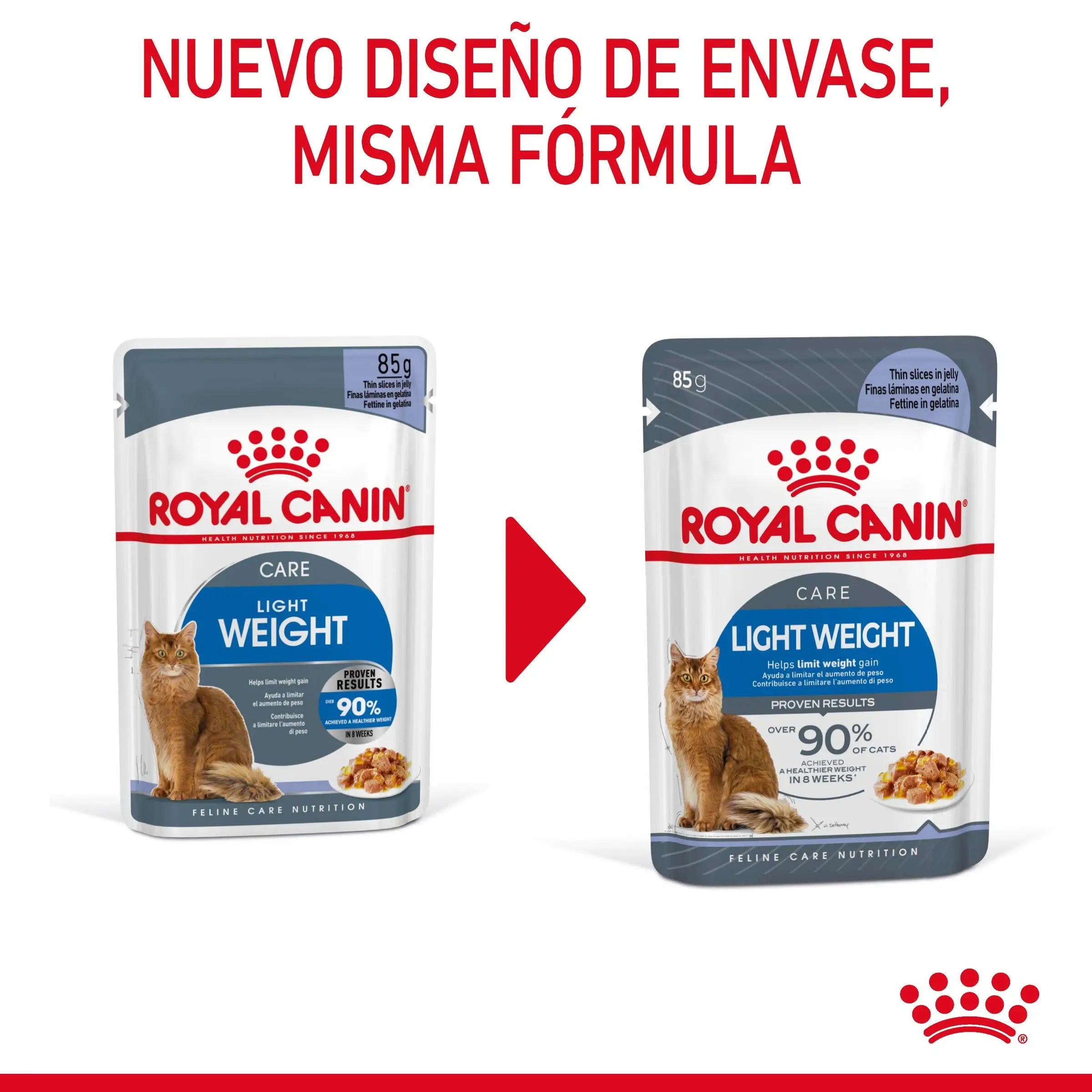 Royal Canin Light Weight Care Finas Láminas en Gelatina 85 g Húmedo para Gatos ROYAL CANIN Mascotas-Ávila