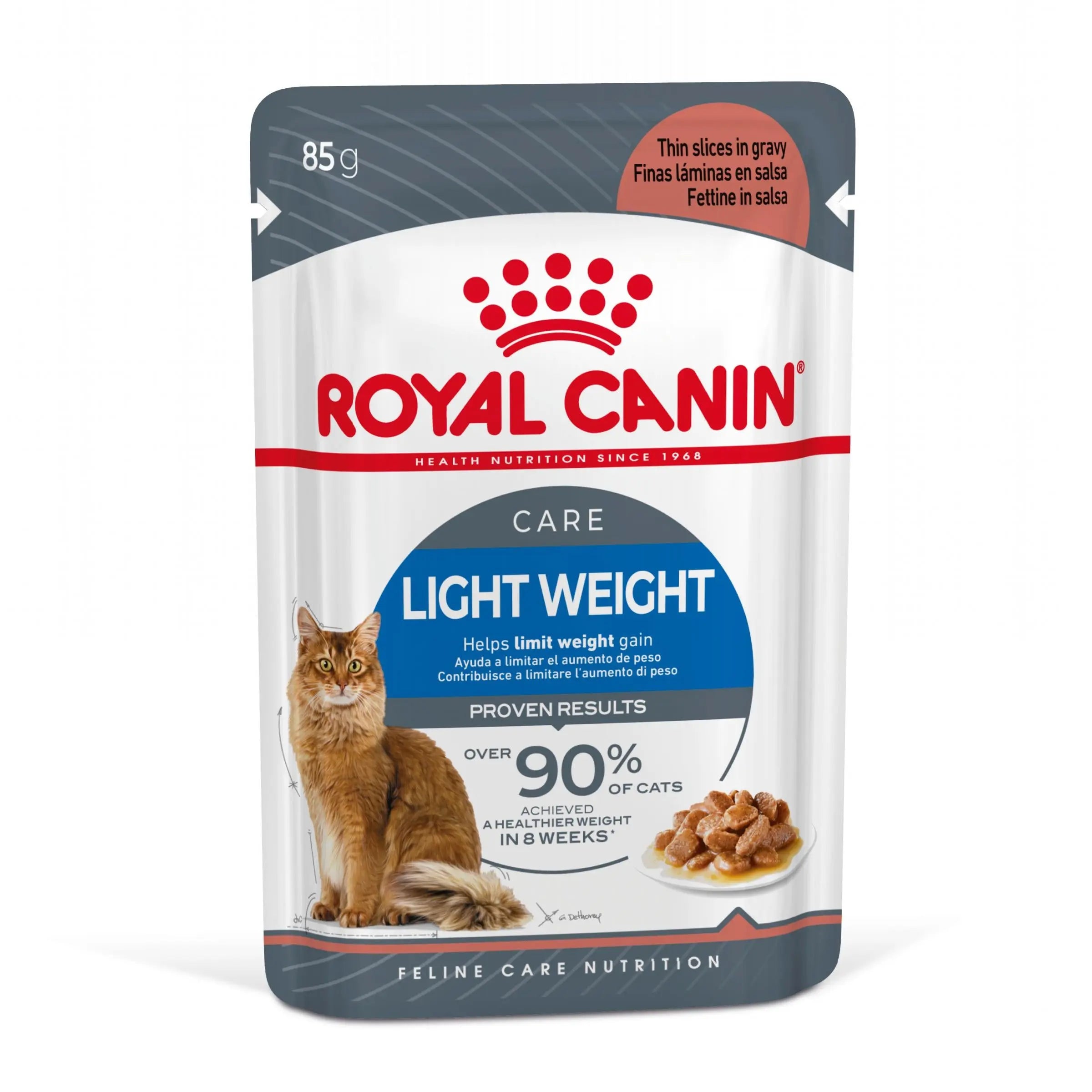 Royal Canin Light Weight Care Finas Láminas en Salsa 85 g Húmedo para Gatos ROYAL CANIN Mascotas-Ávila
