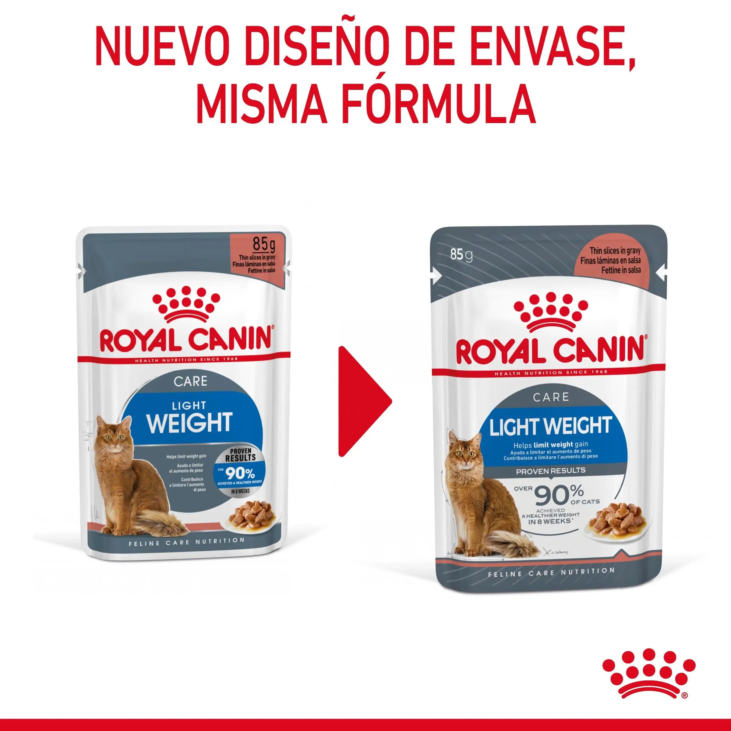 Royal Canin Light Weight Care Finas Láminas en Salsa 85 g Húmedo para Gatos ROYAL CANIN Mascotas-Ávila