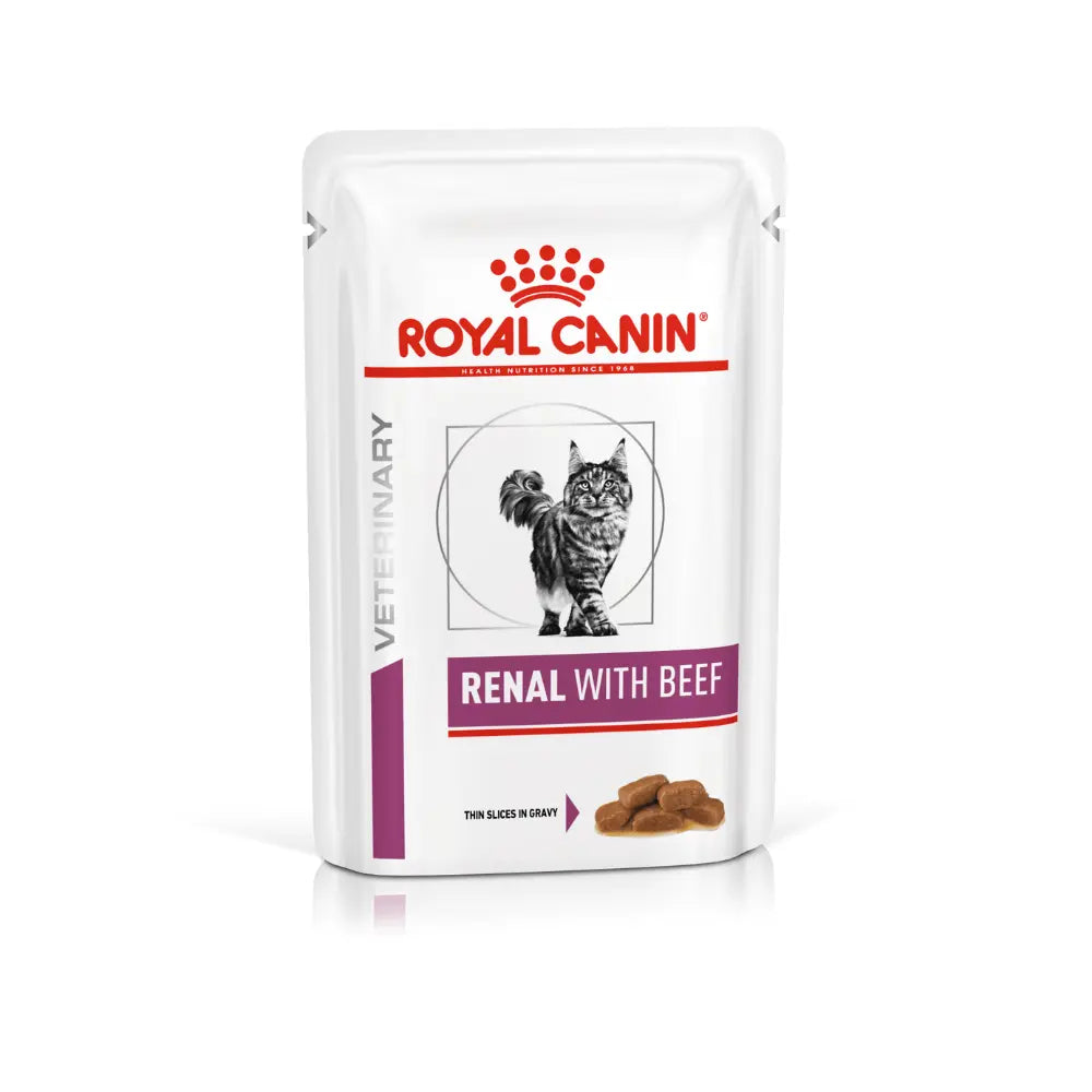 Royal Canin Veterinary Renal con Buey Sobre 85 g Comida Húmeda para Gatos ROYAL CANIN VETERINARY Mascotas-Ávila
