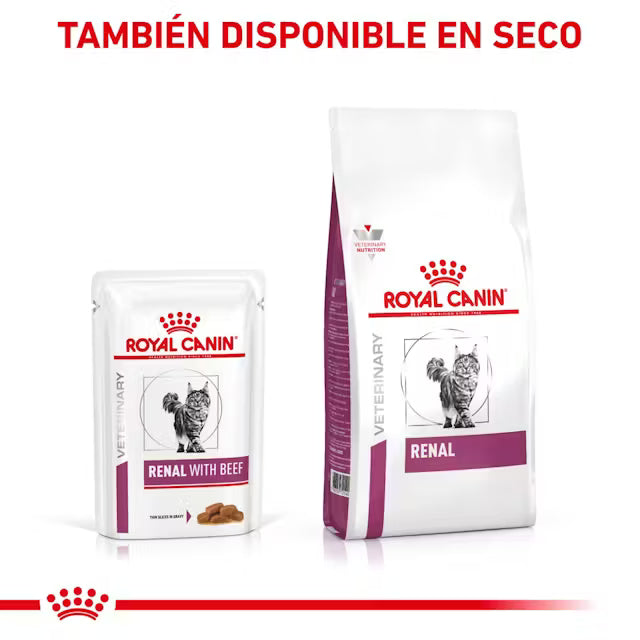 Royal Canin Veterinary Renal con Buey Sobre 85 g Comida Húmeda para Gatos ROYAL CANIN VETERINARY Mascotas-Ávila