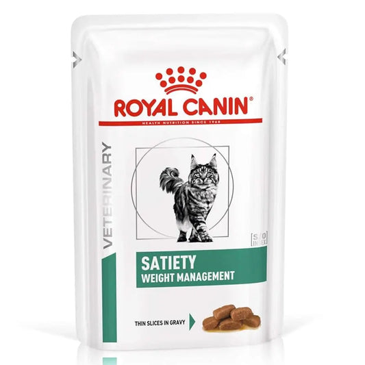 Royal Canin Veterinary Satiety Weight Management Finas Láminas en Salsa 85 g Húmedo para Gatos ROYAL CANIN VETERINARY Mascotas-Ávila