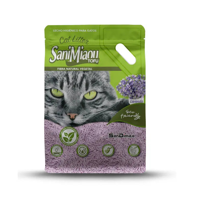 Sandimas SaniMiaou Arena Natural Aglomerante de Tofu 6L (2,5kg) para Gatos SANDIMAS Mascotas-Ávila