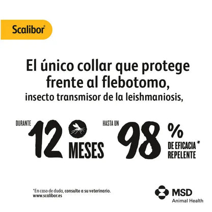 Scalibor Collar Antiparasitario para Perros | 12 Meses de Protección | Mosquitos, Pulgas y Garrapatas SCALIBOR Mascotas-Ávila