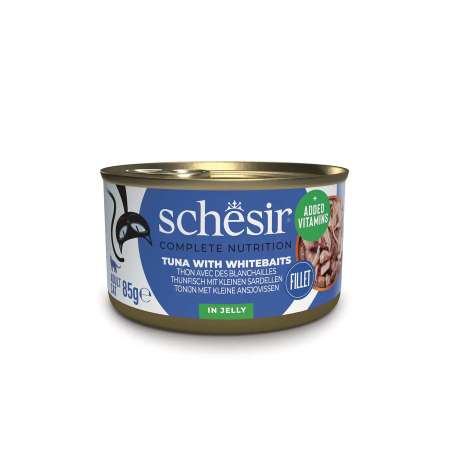 Schesir Lata de Gato 85 g Atún con Anchovetas en Gelatina SCHESIR Mascotas-Ávila
