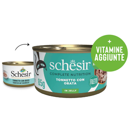 Schesir Lata de Gato 85 g Atún y Dorada SCHESIR Mascotas-Ávila