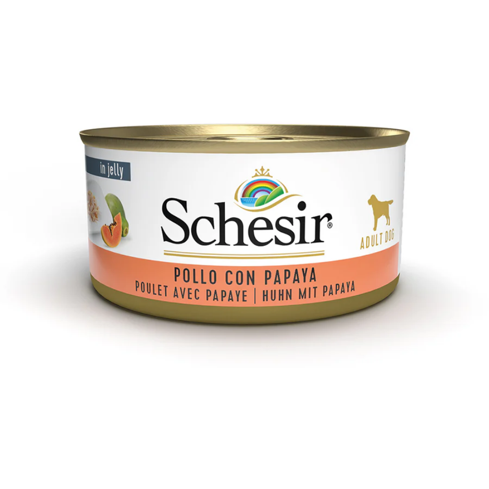 Pollo & Papaya Schesir Lata de Perro 150 g SCHESIR Mascotas-Ávila