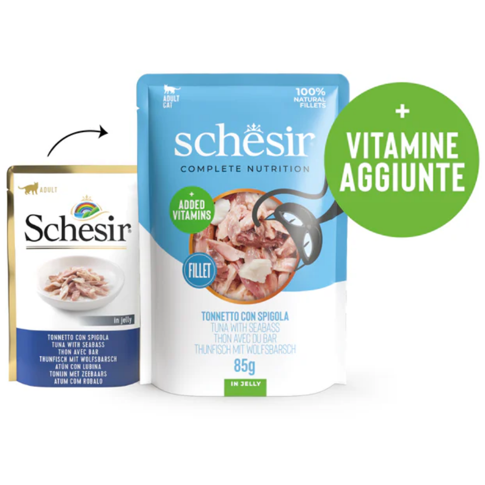 Schesir Sobres Gato 85 g Atún y Lubina SCHESIR Mascotas-Ávila