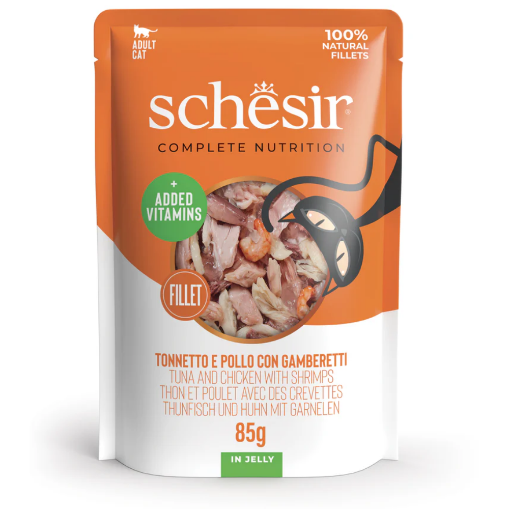 Schesir Sobres Gato 85 g Atún, Pollo y Gambas SCHESIR Mascotas-Ávila