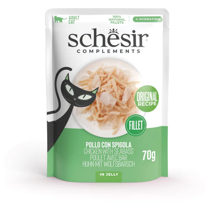 Schesir Sobres Gato 85 g Pollo y Lubina SCHESIR Mascotas-Ávila